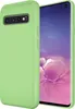 A green phone case is shown next to a smartphone. Produktbild-Vorschau