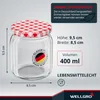 WELLGRO 25 x 400 ml Einmachgläser mit Schraubdeckel TO 82 – Produktbild-Vorschau 4