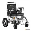 A black and silver electric wheelchair against a white background. Produktbild-Vorschau