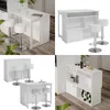 Bartisch-Set Vicco Dominic Weiß 116 x 37 cm mit 2 Produktbild-Vorschau 9