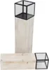 2x Windlichtsäule "Modern Shabby" aus Holz, Metall & Glas, Produktbild-Vorschau 4