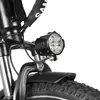 Close-up of an electric bike's front light and fender. Produktbild-Vorschau