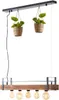 BRILLIANT Bankwood Pendelleuchte 5flg schwarz/holzfarbend Produktbild-Vorschau 3