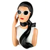 Gilde Figur, Frau, "Lady Audrey", Kunstharz, schwarz, weiß, Anteprima dell’immagine prodotto 1