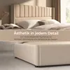 Postel ProximaX, rozměr 160x200 cm, béžová, potah z lnu, s Náhled obrázku produktu 5