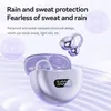 Marketing image for wireless earbuds, highlighting rain and sweat protection. Produktbild-Vorschau
