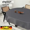 Tischdecke Textil-Optik UNI Anthrazit Oval 180x140cm mit Produktbild-Vorschau 4