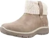 A single beige boot with a cream knitted cuff is shown against a white background. Voir les images du produit