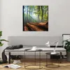 Bilder auf glas - Wald Blätter Sonne - 70x70cm - Glasbilder Produktbild-Vorschau 6