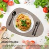 Tovaglietta ovale con sottobicchiere in vetro, set di 4, in Anteprima dell’immagine prodotto 4