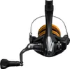 A studio shot of a fishing reel against a white background. Produktbild-Vorschau