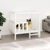 vidaXL Pelíšek pro psy bílý 105,5x83,5x100 cm Borovicový Náhled obrázku produktu 2