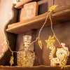 Lichterkette LED Sterne gold Motiv Metall Weihnachten Deko Produktbild-Vorschau 2