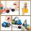 UMU® Holz Baufahrzeug Transporter Spielset 14 STK - Produktbild-Vorschau 5