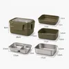 Lunchbox Edelstahl 1200 ml – 2-stöckige Bento Box mit 3 Produktbild-Vorschau 3