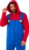 A man wearing a Mario-themed onesie. Produktbild-Vorschau