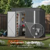 BEALIFE Metall-Gerätehaus 195x130x180 cm mit Bodenrahmen & Produktbild-Vorschau 4