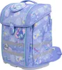 A purple backpack with a Stitch theme, shown from a three-quarter view. Podgląd zdjęcia produktu
