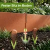 AREBOS Cortenstahl Rasenkante 15 m Set – flexible Produktbild-Vorschau 8