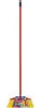 A Vileda broom with a red handle and yellow bristles against a white background. Produktbild-Vorschau