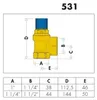 Caleffi 531 Membran-Sicherheitsventil Trinkwasser 1 1/4" - Náhľad obrázku produktu 5