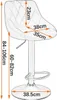 Tabouret de bar design Berlo - Avec dossier - Velours - Voir les images du produit 4