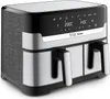 A studio shot of a dual-chamber air fryer. Produktbild-Vorschau