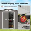 Outsunny Gerätehaus Geräteschuppen Gartenhaus Grau 277 x Produktbild-Vorschau 5