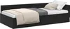 vidaXL Eckbettgestell mit Kopfteil Schwarz 100 cm x 200 cm Produktbild-Vorschau 1
