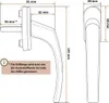 16 x Alu Fenstergriff in Weiß RAL 9016 - Stiftlänge 45mm Produktbild-Vorschau 6
