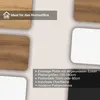 A collage of different desk surfaces with text overlay describing features. Produktbild-Vorschau