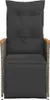 vidaXL Fauteuil de jardin Réglable avec coussin Gris Poly Voir les images du produit 4