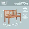 Gartenbank Teak Sitzbank 120cm mit Motiv Herz Produktbild-Vorschau 3