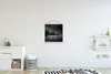 MuchoWow® Textilposter Wald - Nebel - Schwarz - Weiß 40x40 Produktbild-Vorschau 2