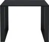 A black table with black legs on a white background. Produktbild-Vorschau