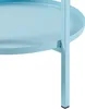 Close-up of a light blue metal plant stand with two shelves. Náhled obrázku produktu