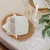 HMF Tischset oval geflochten aus Wasserhyazinthe, Platzset Produktbild-Vorschau 2