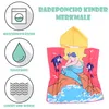 FEBE Badeponcho Kinder Nixe und Delfine Badetuch Mit Kapuze Produktbild-Vorschau 2