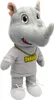 A plush toy rhino standing on a white background. Produktbild-Vorschau