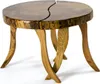Casa Padrino Luxus Couchtisch Braun / Naturfarben Ø 70 x H. Produktbild-Vorschau 1