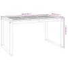 A line drawing of a rectangular table with dimensions indicated by purple lines and text. Produktbild-Vorschau