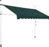 Einziehbare Balkonmarkise, 300 cm, bohrfrei, UV-beständig Produktbild-Vorschau 1