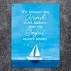 Segelboot Metallschild XL in 21x28 cm mit Spruch Segel Produktbild-Vorschau 2