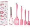 Silikon Kochset Küchenutensilien Rosa 5-teilig Antihaft Produktbild-Vorschau 1
