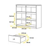 Comodà 80 cm in rovere Wotan / antracite, 2 cassetti, 2 Anteprima dell’immagine prodotto 5