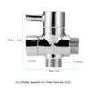 A chrome-plated water separator with dimensions indicated. Podgląd zdjęcia produktu