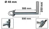 SkyRevolt 50-55cm Geländerausleger Stahl Balkonhalterung Produktbild-Vorschau 5