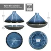 Tajine Steingut blau schwarz Schale mit Deckel Ofenform Produktbild-Vorschau 6