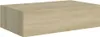 A single floating shelf with a wood grain texture is shown against a white background. Náhled obrázku produktu
