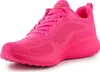 A close-up, studio shot of a single neon pink Skechers Bobs Squad Chaos-cool Rythms sneaker against a white background. Anteprima dell’immagine prodotto